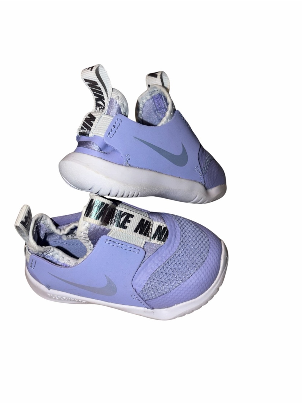 Nike Flex Runner Toddler 6 Light Thistle Purple White Slip On Sneaker AT4665-501